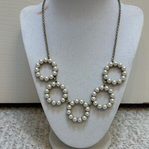 J. Crew circle pearl statement necklace